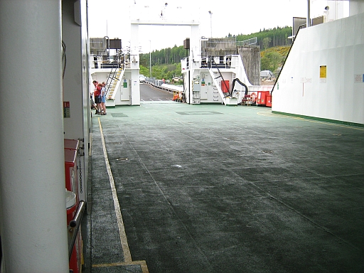 The vehicle deck of the Armadale Mallaig Ferry
